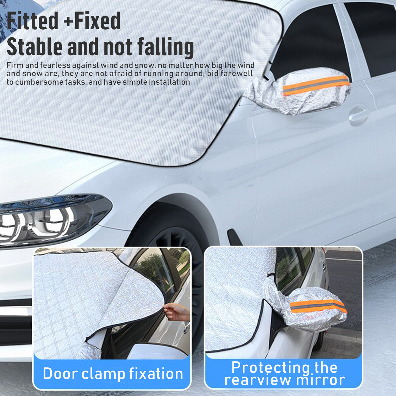 Car Windshield Magnetic Car Windscreen Cover Winter Ice Frost Shield Snow Protector Sun Shade L 5Magnet